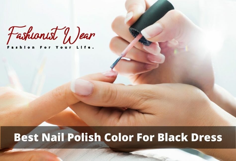 best nail color with black and white dress